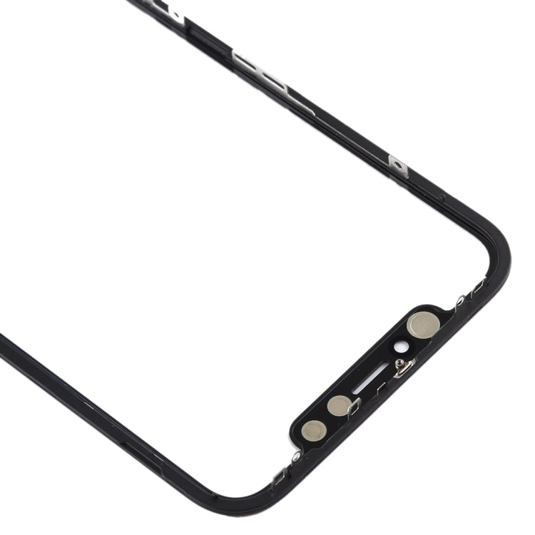 Lentille extérieure en verre de l'écran avant avec cadre et adhésif optiquement transparent OCA pour iPhone 11