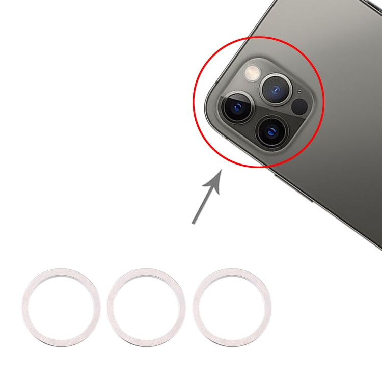 Anneau de protection en métal pour lentille de caméra arrière, 3 pièces, pour iPhone 12 Pro