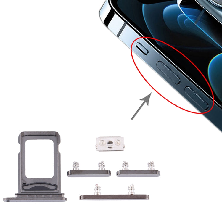 Tiroir Carte SIM + Tiroir Carte SIM + Touches Latérales pour iPhone 12 Pro