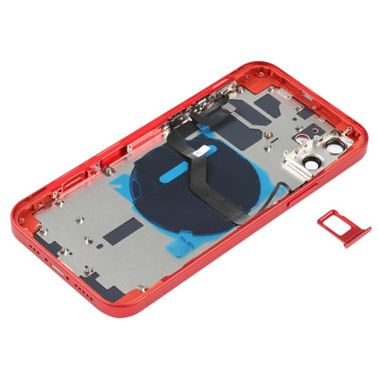 Couvercle arrière de la batterie (avec touches latérales, plateau pour cartes, câble flexible d'alimentation + volume et module de chargement sans fil) pour iPhone 12