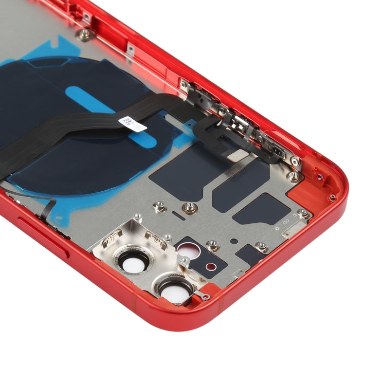 Couvercle arrière de la batterie (avec touches latérales, plateau pour cartes, câble flexible d'alimentation + volume et module de chargement sans fil) pour iPhone 12