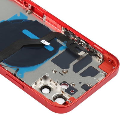 Couvercle arrière de la batterie (avec touches latérales, plateau pour cartes, câble flexible d'alimentation + volume et module de chargement sans fil) pour iPhone 12