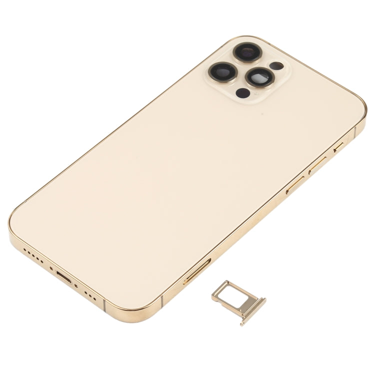 Cache arrière de la batterie (avec touches latérales, plateau pour cartes, alimentation, câble flexible de volume et module de chargement sans fil) pour iPhone 12 Pro