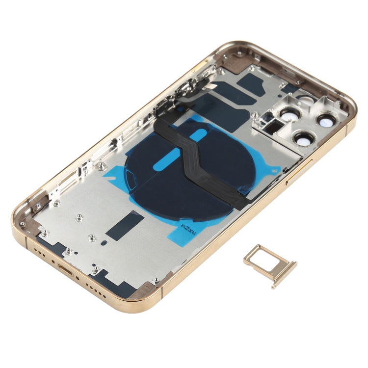 Cache arrière de la batterie (avec touches latérales, plateau pour cartes, alimentation, câble flexible de volume et module de chargement sans fil) pour iPhone 12 Pro