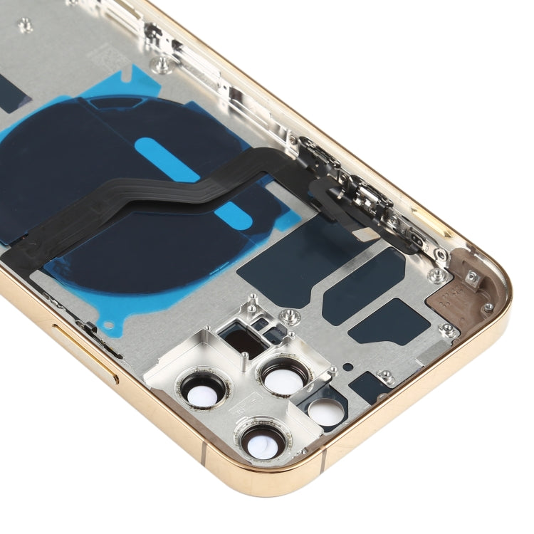 Cache arrière de la batterie (avec touches latérales, plateau pour cartes, alimentation, câble flexible de volume et module de chargement sans fil) pour iPhone 12 Pro