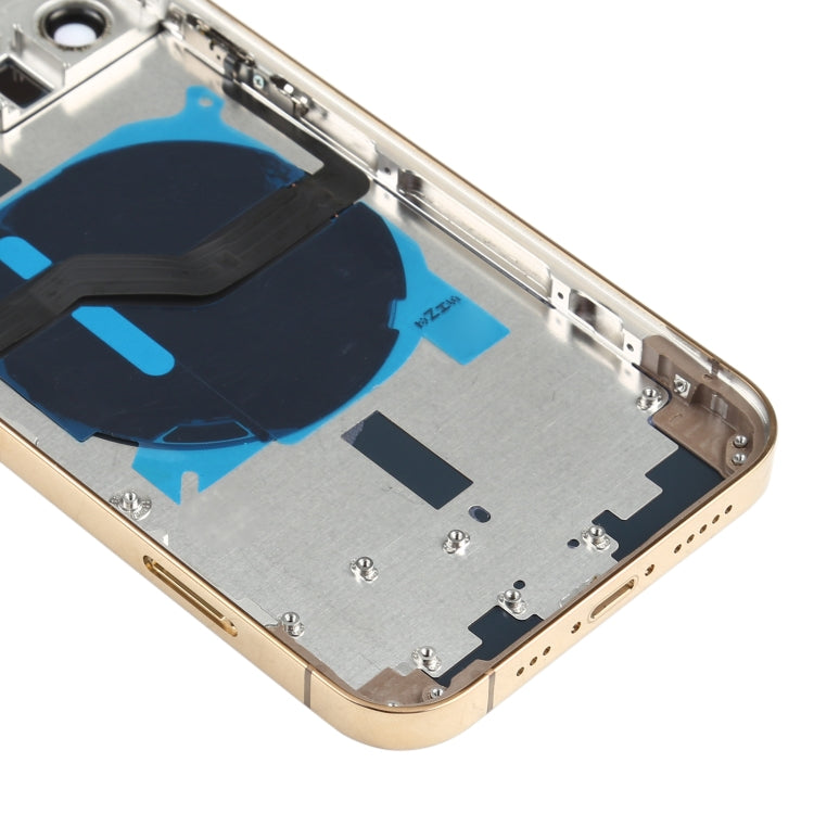 Cache arrière de la batterie (avec touches latérales, plateau pour cartes, alimentation, câble flexible de volume et module de chargement sans fil) pour iPhone 12 Pro