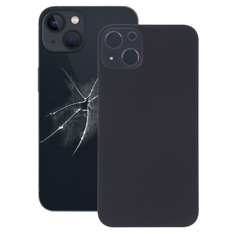 Couvercle de batterie arrière en verre avec grand trou de caméra de remplacement facile pour iPhone 13