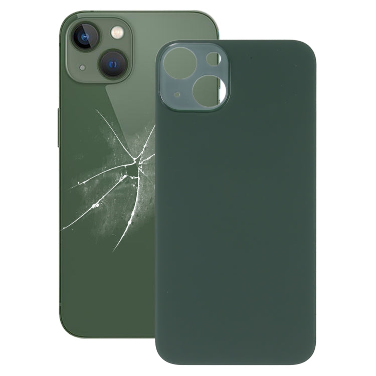 Couvercle de batterie arrière en verre avec grand trou de caméra de remplacement facile pour iPhone 13