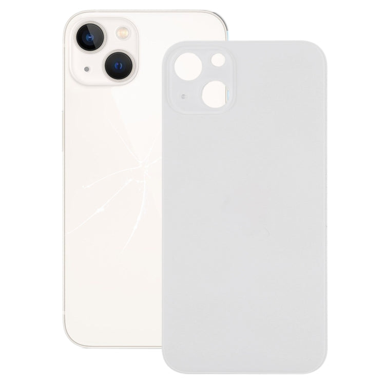 Couvercle de batterie arrière en verre avec grand trou de caméra de remplacement facile pour iPhone 13