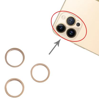 Lentille en verre de caméra arrière, 3 pièces, anneau de protection extérieur en métal pour iPhone 13 Pro Max