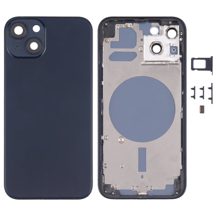Couvercle du boîtier arrière avec plateau pour carte SIM, touches latérales et objectif d'appareil photo pour iPhone 13