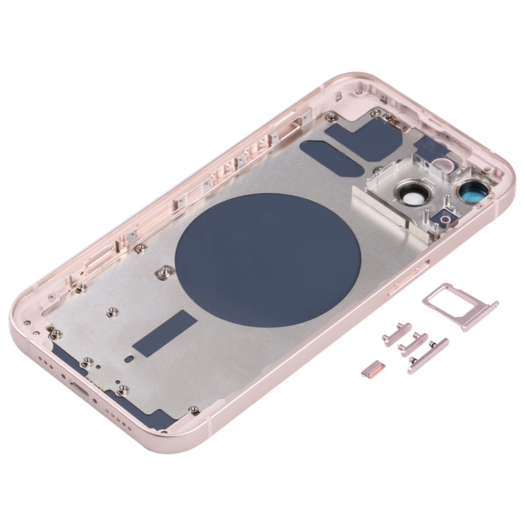 Couvercle du boîtier arrière avec plateau pour carte SIM, touches latérales et objectif d'appareil photo pour iPhone 13
