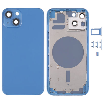 Couvercle du boîtier arrière avec plateau pour carte SIM, touches latérales et objectif d'appareil photo pour iPhone 13