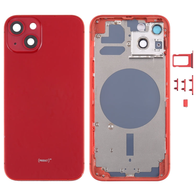 Couvercle du boîtier arrière avec plateau pour carte SIM, touches latérales et objectif d'appareil photo pour iPhone 13