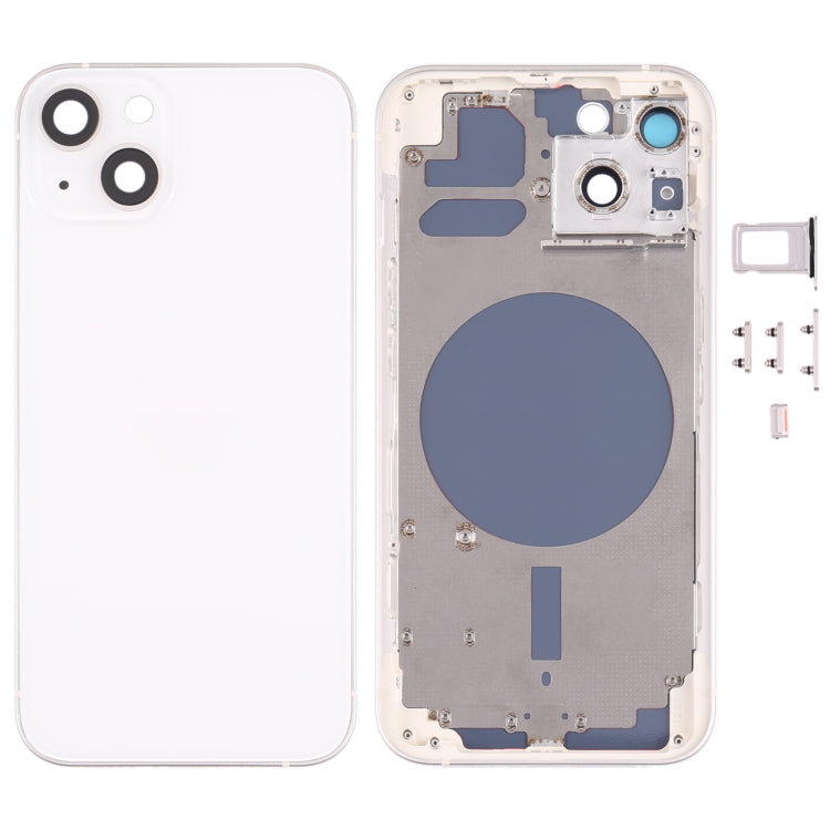 Couvercle du boîtier arrière avec plateau pour carte SIM, touches latérales et objectif d'appareil photo pour iPhone 13