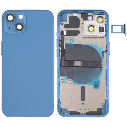 Coque arrière de batterie pour iPhone 13, avec touches latérales, plateau pour cartes, alimentation, câble flexible de Volume et Module de chargement sans fil