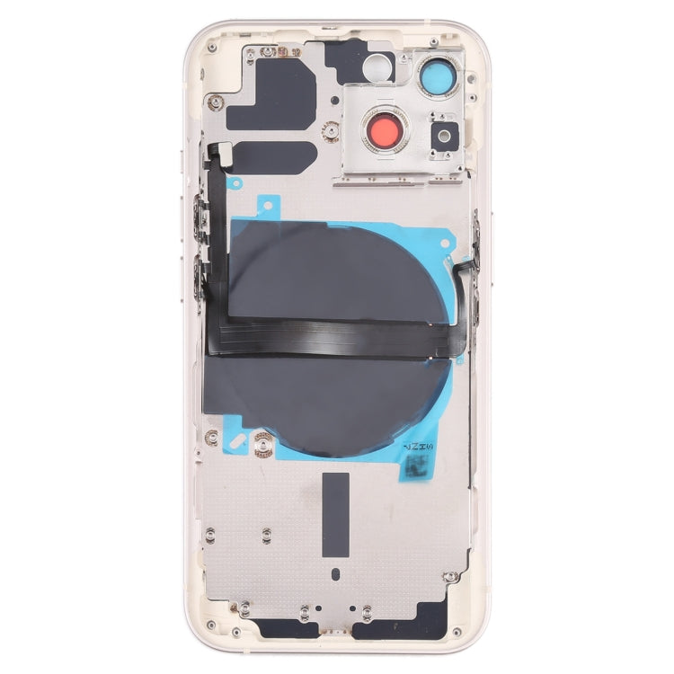 Coque arrière de batterie pour iPhone 13, avec touches latérales, plateau pour cartes, alimentation, câble flexible de Volume et Module de chargement sans fil