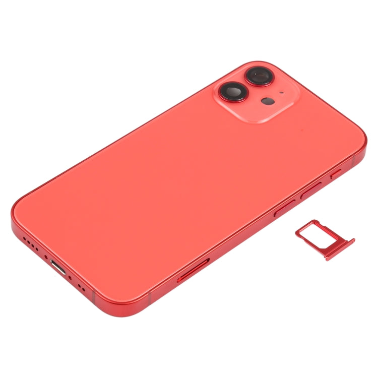 Couvercle arrière de la batterie (avec touches latérales, plateau pour cartes, alimentation, câble flexible de volume et module de chargement sans fil) pour iPhone 12 Mini