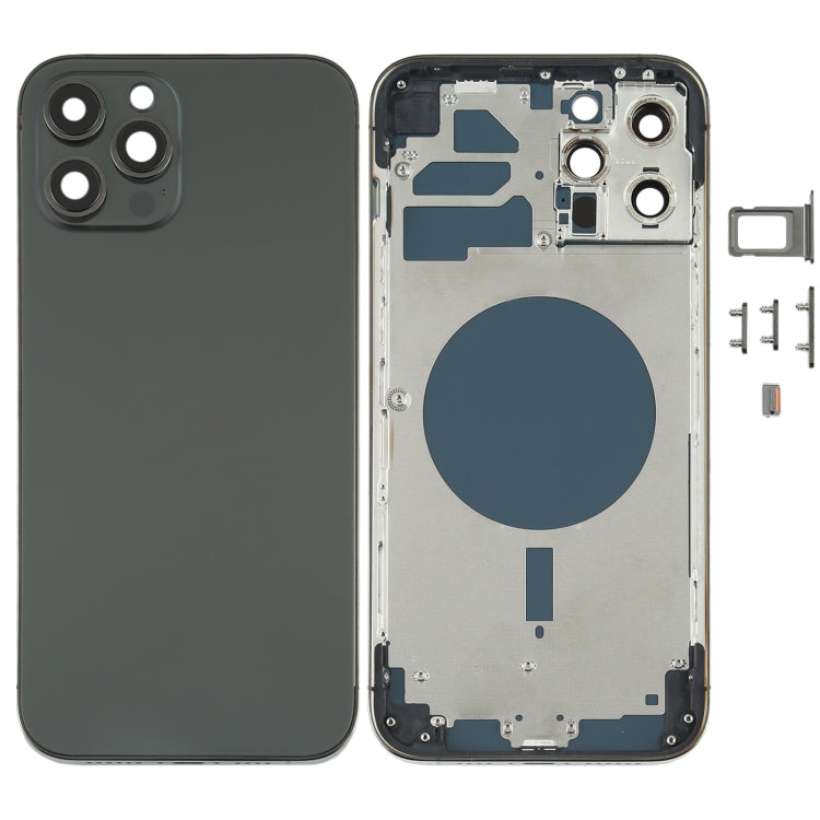 Couvercle du boîtier arrière avec plateau pour carte SIM, touches latérales et objectif d'appareil photo pour iPhone 12 Pro Max