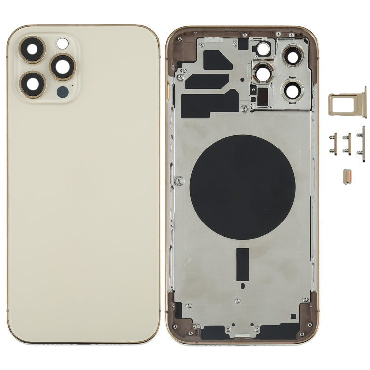 Couvercle du boîtier arrière avec plateau pour carte SIM, touches latérales et objectif d'appareil photo pour iPhone 12 Pro Max