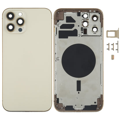 Couvercle du boîtier arrière avec plateau pour carte SIM, touches latérales et objectif d'appareil photo pour iPhone 12 Pro Max