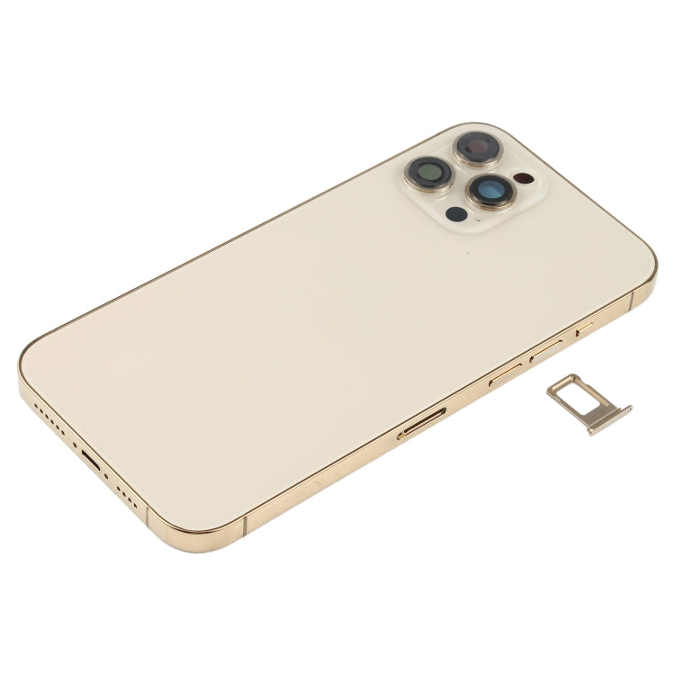 Couvercle arrière de la batterie (avec touches latérales, plateau pour cartes, câble flexible d'alimentation + volume et module de chargement sans fil) pour iPhone 12 Pro Max