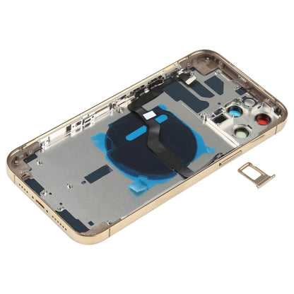 Couvercle arrière de la batterie (avec touches latérales, plateau pour cartes, câble flexible d'alimentation + volume et module de chargement sans fil) pour iPhone 12 Pro Max