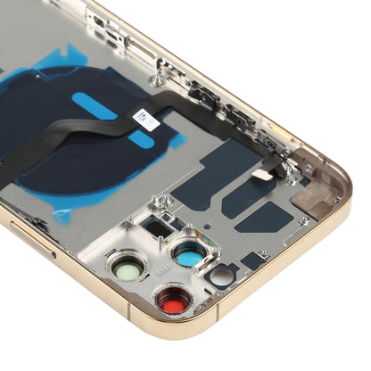 Couvercle arrière de la batterie (avec touches latérales, plateau pour cartes, câble flexible d'alimentation + volume et module de chargement sans fil) pour iPhone 12 Pro Max