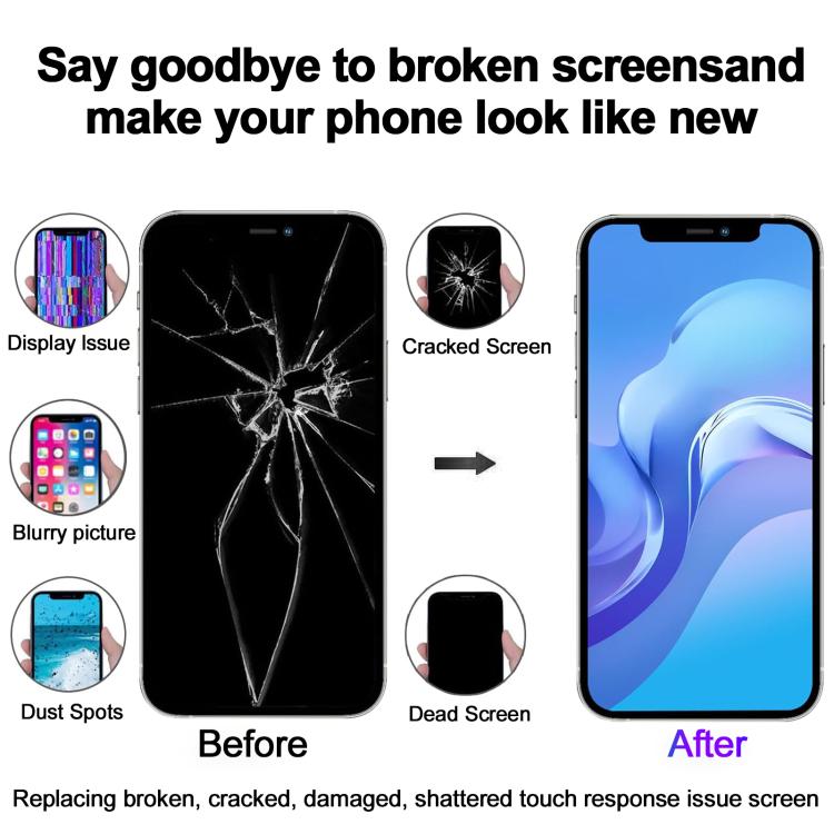 Écran LCD OLED souple JK pour iPhone 12 Pro Max, For iPhone 12 Pro Max