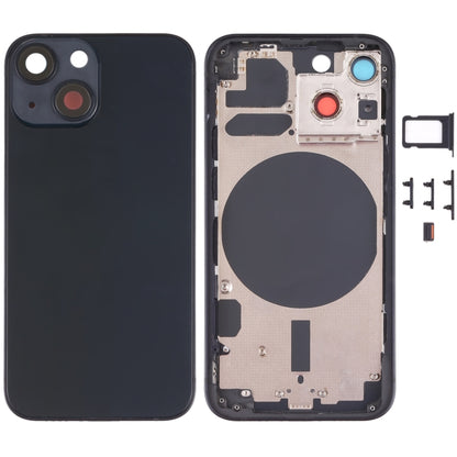 Couvercle du boîtier arrière avec plateau pour carte SIM, touches latérales et objectif d'appareil photo pour iPhone 13 Mini