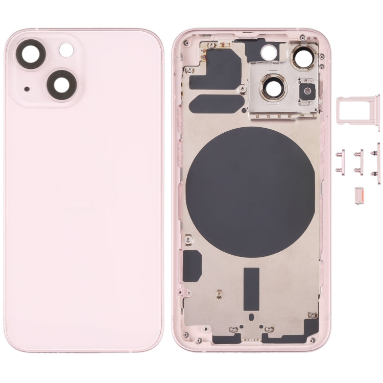 Couvercle du boîtier arrière avec plateau pour carte SIM, touches latérales et objectif d'appareil photo pour iPhone 13 Mini