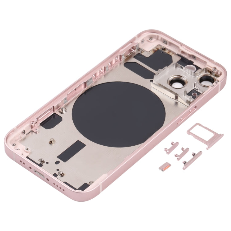 Couvercle du boîtier arrière avec plateau pour carte SIM, touches latérales et objectif d'appareil photo pour iPhone 13 Mini