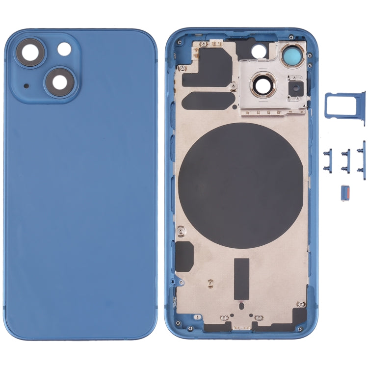 Couvercle du boîtier arrière avec plateau pour carte SIM, touches latérales et objectif d'appareil photo pour iPhone 13 Mini