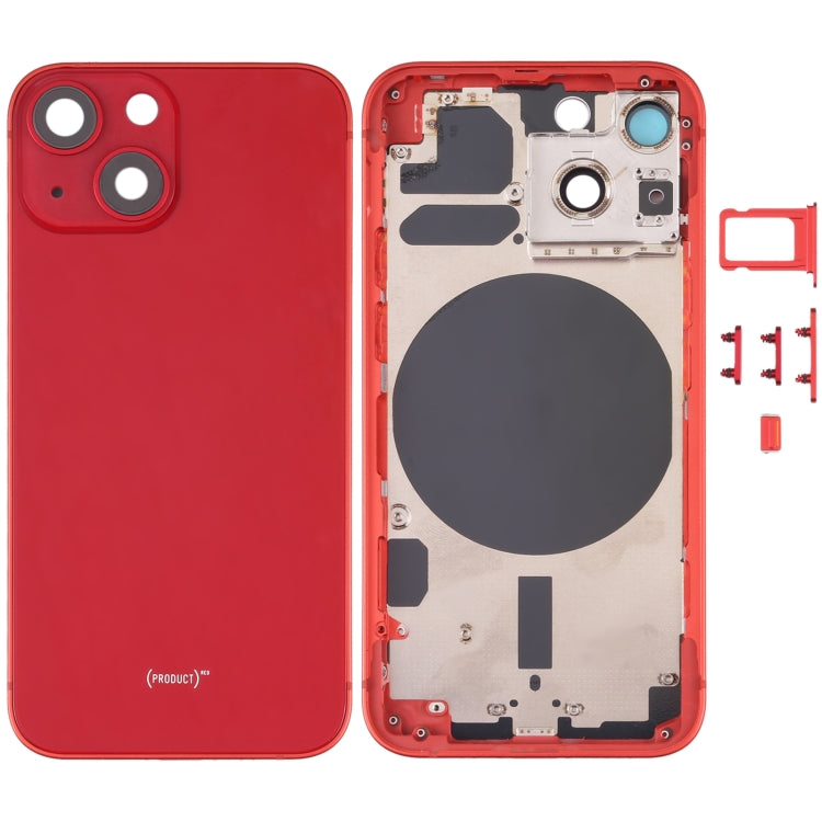 Couvercle du boîtier arrière avec plateau pour carte SIM, touches latérales et objectif d'appareil photo pour iPhone 13 Mini