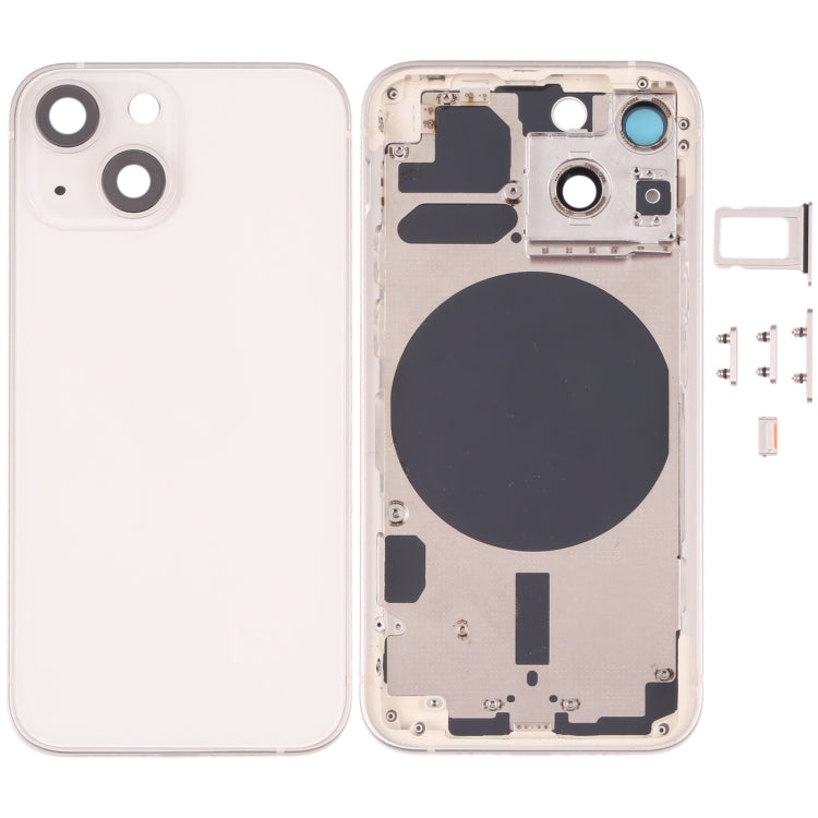 Couvercle du boîtier arrière avec plateau pour carte SIM, touches latérales et objectif d'appareil photo pour iPhone 13 Mini