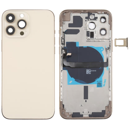 Coque arrière de batterie pour iPhone 13 Pro Max, avec touches latérales, plateau pour cartes, alimentation, câble flexible de Volume et Module de chargement sans fil