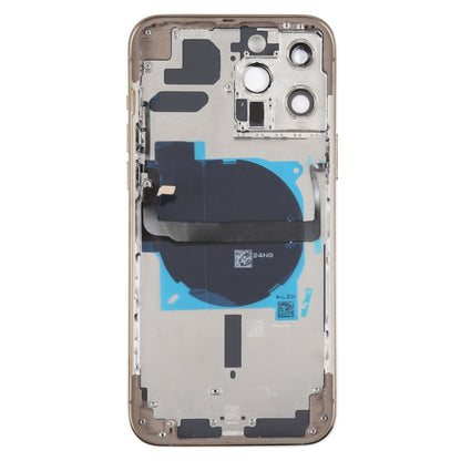 Coque arrière de batterie pour iPhone 13 Pro Max, avec touches latérales, plateau pour cartes, alimentation, câble flexible de Volume et Module de chargement sans fil