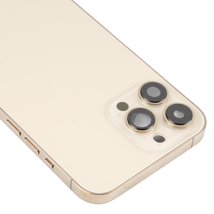 Coque arrière de batterie pour iPhone 13 Pro Max, avec touches latérales, plateau pour cartes, alimentation, câble flexible de Volume et Module de chargement sans fil