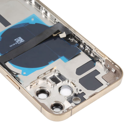 Coque arrière de batterie pour iPhone 13 Pro Max, avec touches latérales, plateau pour cartes, alimentation, câble flexible de Volume et Module de chargement sans fil