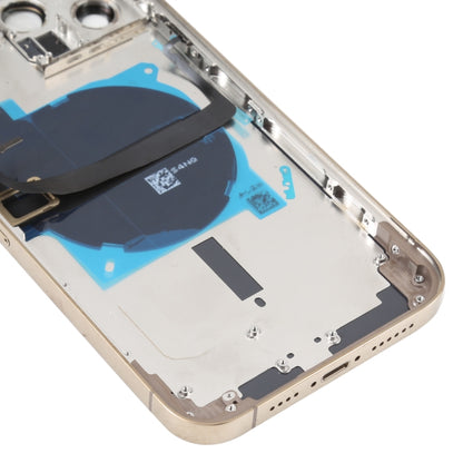 Coque arrière de batterie pour iPhone 13 Pro Max, avec touches latérales, plateau pour cartes, alimentation, câble flexible de Volume et Module de chargement sans fil