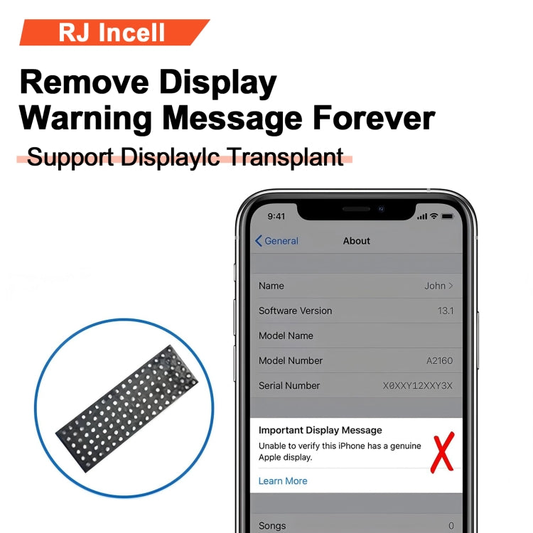 Écran LCD RJ incell Cof pour iPhone 13 mini avec assemblage complet de numériseur