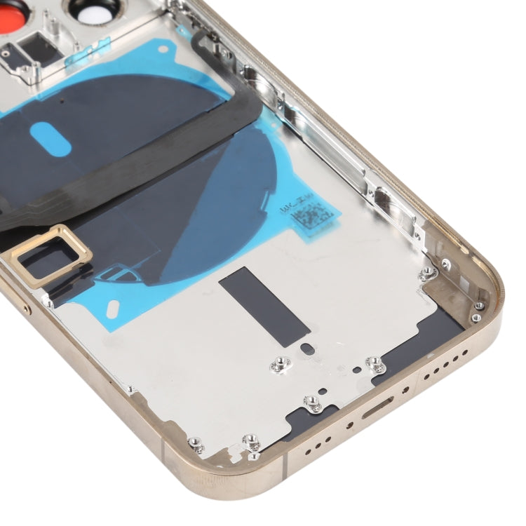 Coque arrière de batterie pour iPhone 13 Pro, avec touches latérales, plateau pour cartes, alimentation, câble flexible de Volume et Module de chargement sans fil