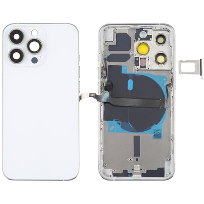 Coque arrière de batterie pour iPhone 13 Pro, avec touches latérales, plateau pour cartes, alimentation, câble flexible de Volume et Module de chargement sans fil