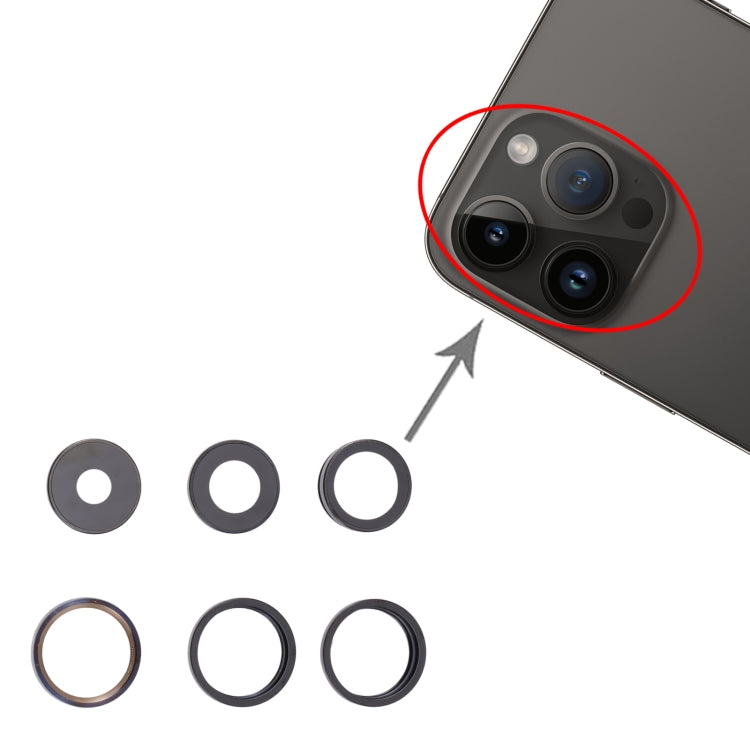 Pour iPhone 14 Pro Couvercle d'objectif d'appareil photo