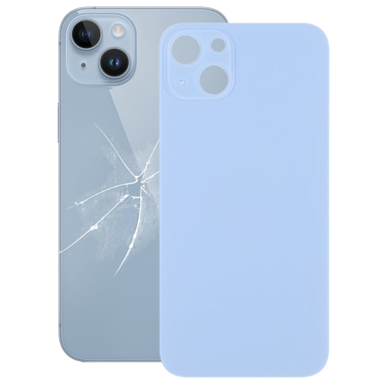 Couvercle de batterie arrière en verre pour iPhone 14 Plus, remplacement facile, grand trou de caméra
