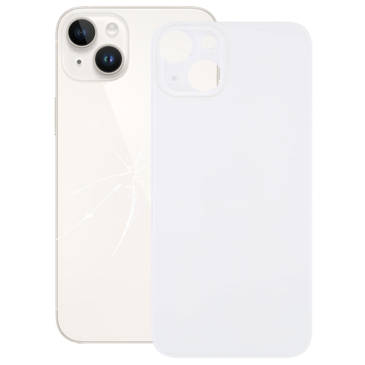 Couvercle de batterie arrière en verre pour iPhone 14 Plus, remplacement facile, grand trou de caméra