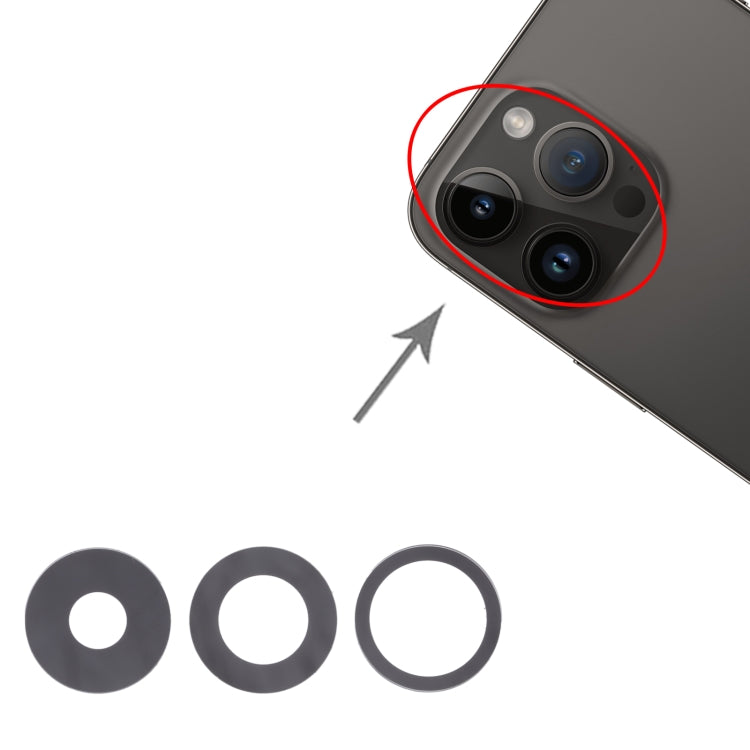 Pour iPhone 14 Pro Max / 14 Pro Objectif de caméra arrière