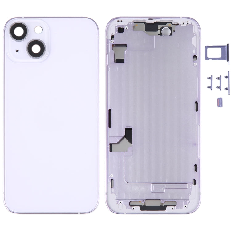 Coque arrière de batterie pour iPhone 14, avec cadre central/touches latérales