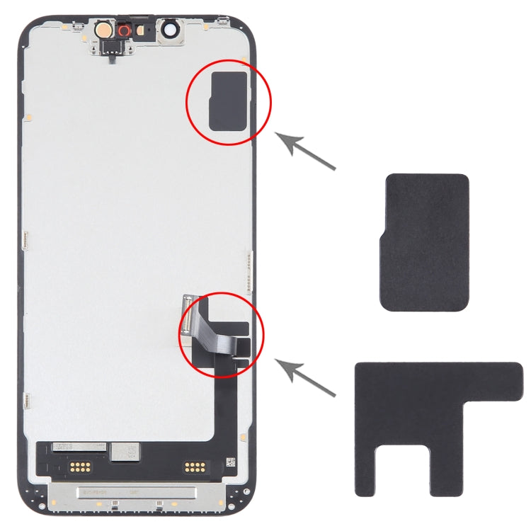 100/Set Autocollant Graphite Dissipateur de Chaleur LCD pour iPhone 14