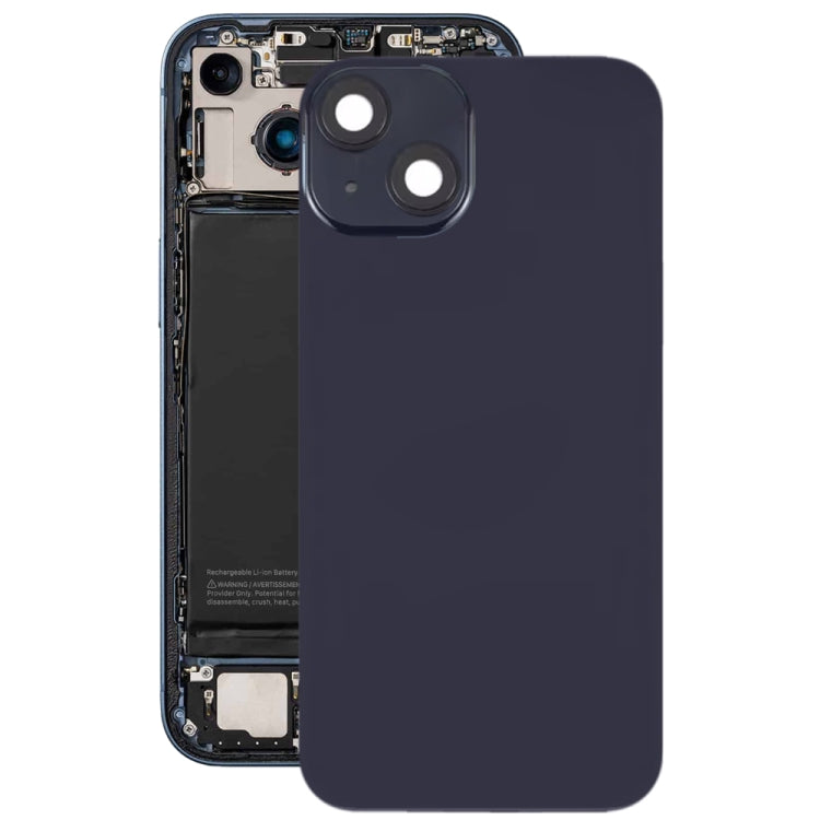 Pour iPhone 14 Plus Couvercle arrière de batterie en verre avec support de flash + module de chargement sans fil